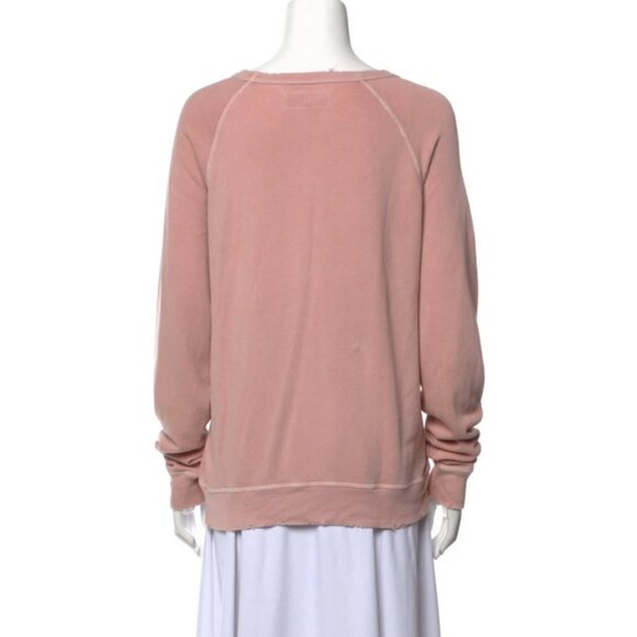 💕THE GREAT The College Sweatshirt Varsity with Jaguar Graphic Washed Pink 0 XS - Picture 5 of 14